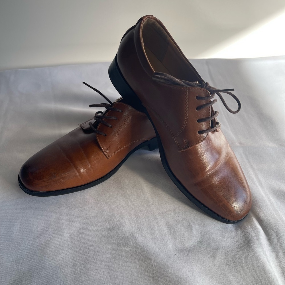 Brown Kids Oxfords - Picture 8 of 10